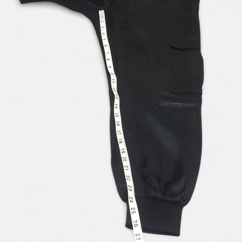 Cinq a Sept Giles Cargo Jogger Pants Black Cupro Womens Size Small - Picture 10 of 11